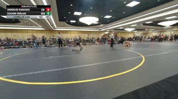 58 lbs Consi Of 8 #2 - Aidenlee Sanchez, 5Th St Bar & Grill WC vs Colton Terlaje, Gold Rush Wr Ac
