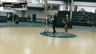 131 lbs Champ. Round 1 - Sian Rogers, Manchester vs Alila Beck, Illinois Wesleyan