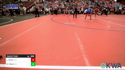 75 lbs Quarterfinal - Lawren Peck, Wolfpak Wrestling vs Malachi Mock, RSA RedStorm