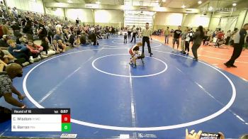 43 lbs Round Of 16 - Camden Wisdom, Hilldale Youth Wrestling Club vs Brenden Barron, Pin-King All Stars