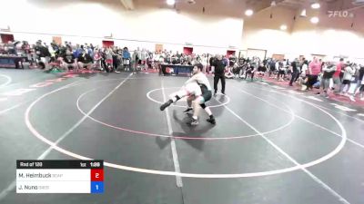 71 kg Rnd Of 128 - Maverick Heimbuck, Scappoose High School Wrestling vs Jonathan Nuno, Oregon