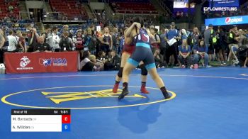 132 lbs Rnd Of 16 - Madison Byroads, Oklahoma vs Athena Willden, California