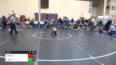 50 lbs Rr Rnd 7 - Skyler Brown, Indiana Outlaws K-8 vs Vincent Calo, Lake WC K-8