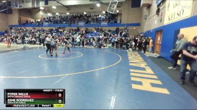 170lbs Cons. Round 3 - Pyper Willis, Battle Ground (Girls) vs Esme Rodriguez, Squalicum (Girls)