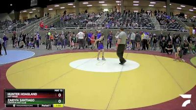 70 lbs Cons. Round 3 - Zaidyn Santiago, Lebanon Mat Club vs Hunter Hoagland, Mat Sense