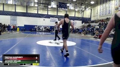 215 lbs Semifinal - Jackson Weller, Colony High School vs Tristan Humphrey, Colony High School