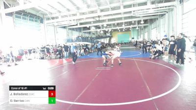 126 lbs Consi Of 16 #1 - Jacob Balladarez, Coachella Valley WC vs Oscar Barrios, Chino WC