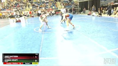 114 lbs Cons. Round 3 - Korbin Kraft, Minot vs Jake Mattern, Sheyenne