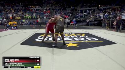 275 lbs Quarterfinal - Deandre Wilson, Lion`s Den Wrestling Academy vs Jake Johnson, Naperville WC