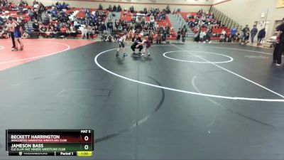 49 lbs Quarterfinal - Jameson Bass, Cle Elum Mat Miners Wrestling Club vs Beckett Harrington, Anacortes Hawkeyes Wrestling Club