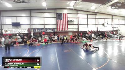 160 lbs Semifinal - Pepper Streight, Uintah vs Isabella Brannon, Uintah Girls Jr High