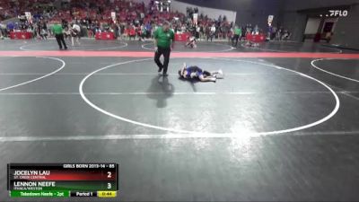 85 lbs Cons. Round 5 - Jocelyn Lau, St. Croix Central vs Lennon Neefe, Ithaca/Weston