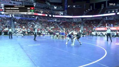 3A-113 lbs Champ. Round 2 - Weston Porter, Lewis Central vs Gabe Showers, Council Bluffs Abraham Lincoln