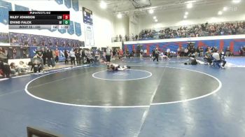 132 lbs Champ. Round 1 - Eivind Falck, Bonners Ferry vs Riley Johnson, Lewiston