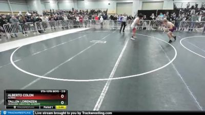 215 lbs Champ. Round 2 - Tallen Lorenzen, Ironhawk Wrestling Academy vs Alberto Colon, Alaska