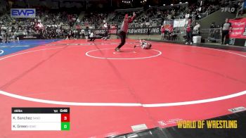 46 lbs Round Of 16 - Keagan Sanchez, Sanderson Wrestling Academy vs Karson Green, Higher Calling Wrestling Club