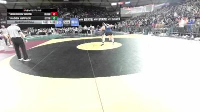 Boys 1B/2B 285 Quarterfinal - Kaden Hippler, Kettle Falls vs Braydon White, Okanogan