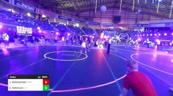 94 lbs Consolation - Jamii Washechek, Cobbler Kids Wrestling vs Onesty Ketchum, El Paso Wildcats WC