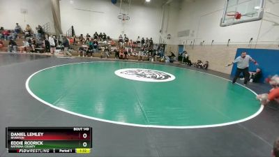 165 lbs Quarterfinal - Daniel Lemley, Riverton vs Eddie Rodrick, Natrona County