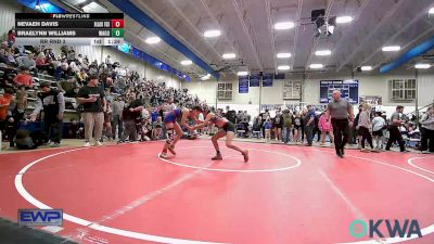 91 lbs Rr Rnd 2 - Nevaeh Davis, Black Fox Wrestling Club vs Braelynn Williams, Wagoner Takedown Club