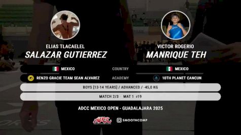 ELIAS TLACAELEL SALAZAR GUTIERRE vs Victor Rogerio Manrique Teh 2025 ADCC Guadalajara Open