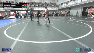 110 lbs Round Of 16 - Gracelyn Vaughn, Morris Wrestling Association vs Milan Wright, KIPP TULSA