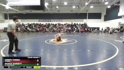 106 lbs Champ. Round 3 - Patrick Barnett, St. John Bosco vs Joseph Torres, La Serna