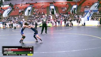 65 lbs 1st Place Match - Liam Brent, Massa Wrestling Club vs Owen Rodriguez, New Holstein