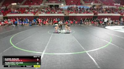 100 lbs Quarters & 1st Wb (16 Team) - Alexis Avalos, Comal Smithson Valley vs Marianna Galvan, Lubbock Cooper