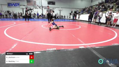 47 lbs Rr Rnd 1 - Aeryn Jackson, Locust Grove Youth Wrestling vs Harley Beckley, Team Tulsa Wrestling Club