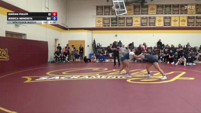 180 lbs 5th Place Match - Jordan Puluti, Cerritos College vs Jessica Mendieta, Menlo NCWA