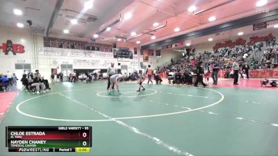 95 lbs Champ. Round 1 - Hayden Chaney, Temescal Canyon vs Chloe Estrada, El Toro
