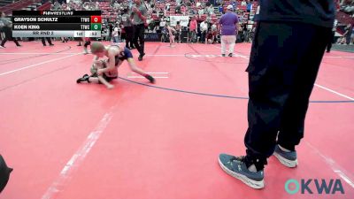 70 lbs Rr Rnd 2 - Grayson Schultz, Team Tulsa Wrestling Club vs Koen King, Team Tulsa Wrestling Club