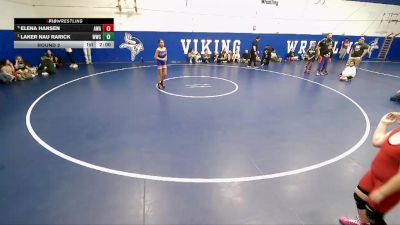 95 lbs Round 2 - Laker Nau Rarick, Westlake Wrestling Club vs Elena Hansen, Aviator Wrestling Academy