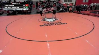 285 lbs Champ. Round 3 - Anthony Sebastian, Elmhusrt (IC CATHOLIC) vs Liam Corona, Plainfield (NORTH)