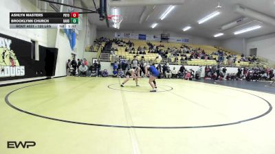 120 lbs Semifinal - Ashlyn Masters, Pryor HS Girls vs Brooklynn Church, Broken Arrow Girls HS