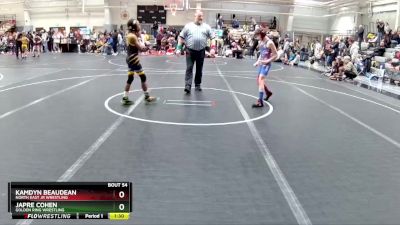 80 lbs Champ. Round 1 - Japre Cohen, Golden Ring Wrestling vs Kamdyn Beaudean, North East Jr Wrestling