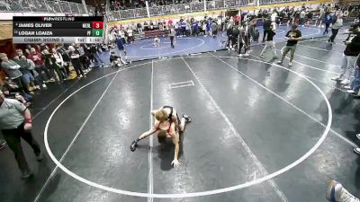 120 lbs Champ. Round 3 - Logan Loaiza, Post Falls vs James Oliver, Medical Lake