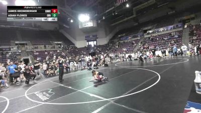 49.5-50.5 lbs Champ. Round 2 - James Kroneberger, Cheyenne Mountain Wrestling Club vs Asiah Flores, Glory Wrestling Academy