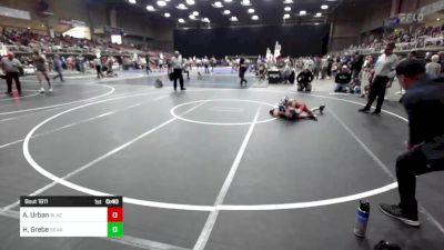 73 lbs Quarterfinal - Atlas Urban, Black Fox Wrestling Academy vs Hunter Grebe, Bear Cave