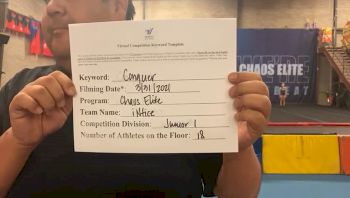 Chaos Elite - Intice [L1 Junior - D2 - Small - B] 2021 Varsity All Star Winter Virtual Competition Series: Event V