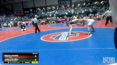 6A-215 lbs 1st Place Match - Brock Hacker (Johns Creek) vs Christian Bell (Woodward Academy)