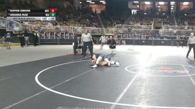 125 lbs 1st Place Match - Arianna Ruiz, Mater Lakes Academy vs Sophie Simons, Naples