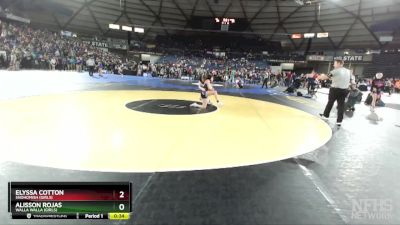 Girls 3A/4A 110 Cons. Round 4 - Alisson Rojas, Walla Walla (Girls) vs Elyssa Cotton, Snohomish (Girls)