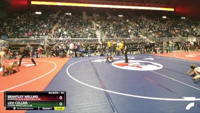 70 lbs Quarterfinal - Levi Collins, Casper Wrestling Club vs Brantley Welling, Evanston Elite Wrestling Club