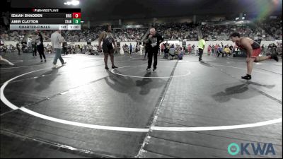 285 lbs Quarterfinal - Izaiah Shadden, Bristow Elementary Wrestling Club vs Amir Clayton, Standfast