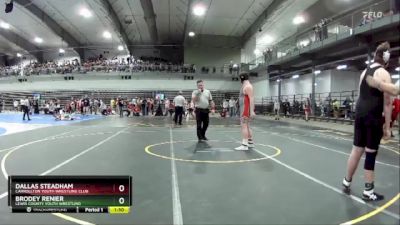 235 lbs Round 1 - Brodey Renier, Lewis County Youth Wrestling vs Dallas Steadham, Carrollton Youth Wrestling Club