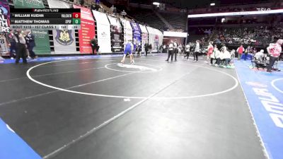 157 Class 1 lbs Cons. Round 3 - William Kuehn, Valle Catholic vs Matthew Thomas, St. Pius X (Festus)