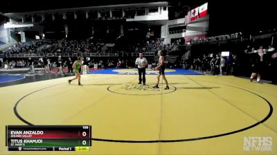 106 lbs Champ. Round 1 - Evan Anzaldo, Golden Valley vs Titus Khamjoi, St. Mary`s