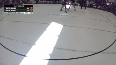 103 lbs Cons. Round 4 - Faith Wood, CWO vs Capri Sayer, 308 Wrestling Academy